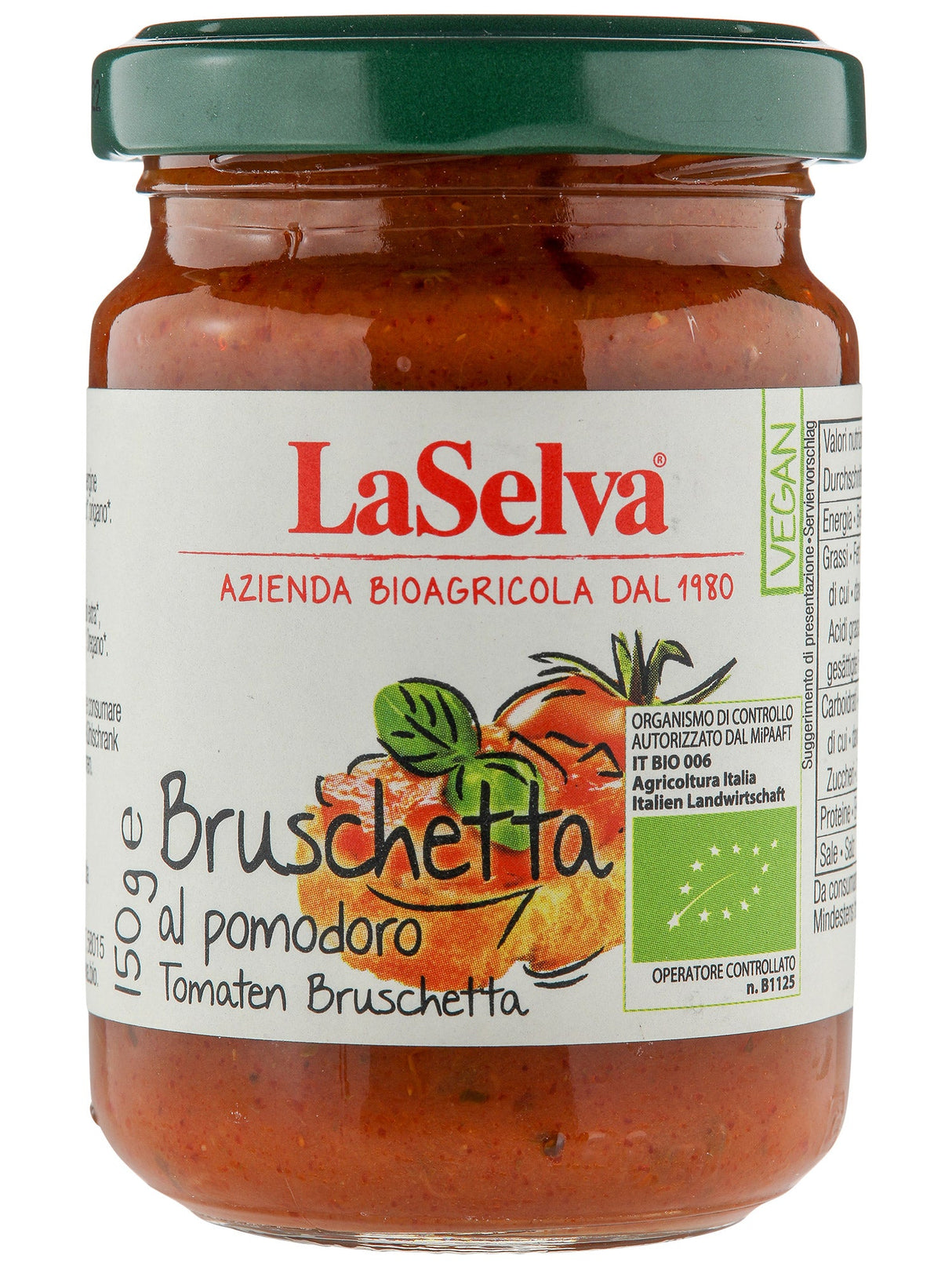 Bio Bruschetta al pomodore, Bruschetta aus Tomaten, 150 g - YOGISHOP