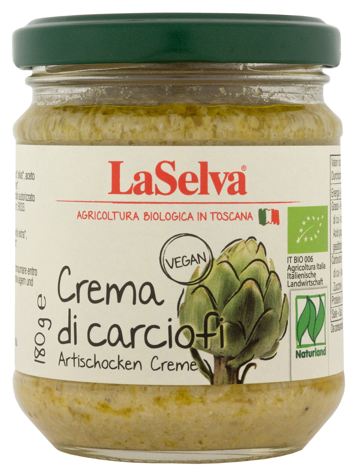 Bio Crema di carciofi, Artischockencreme, 180 g - All-Bio Naturkost