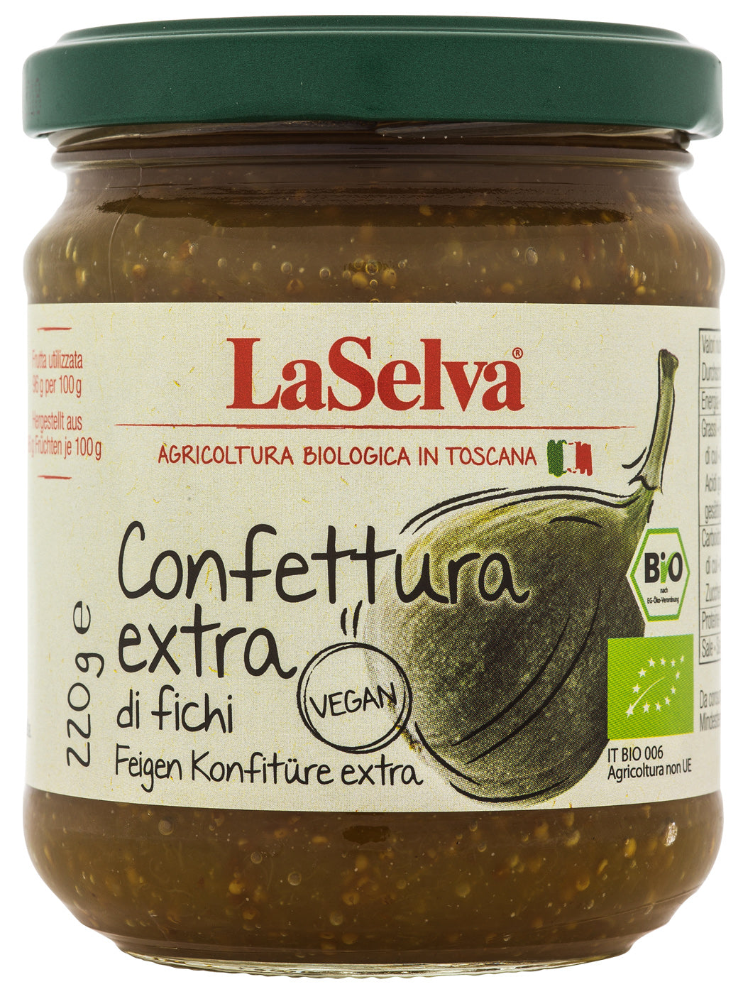 Bio Confettura extra di fichi, Feigen Konfitüre extra, 220 g