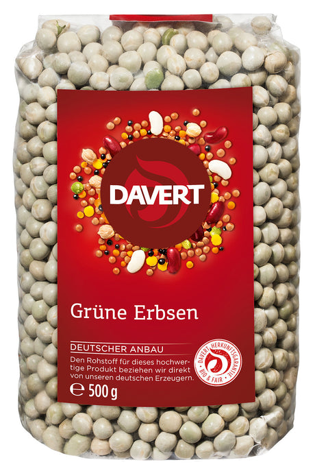 Bio Grüne Erbsen, 500 g - All-Bio Naturkost