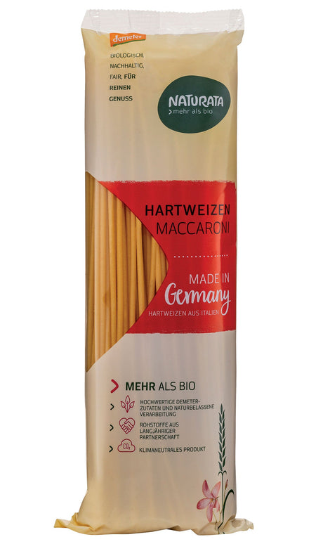 Bio Maccaroni lang, Hartweizen hell, demeter, 500 g - All-Bio Naturkost