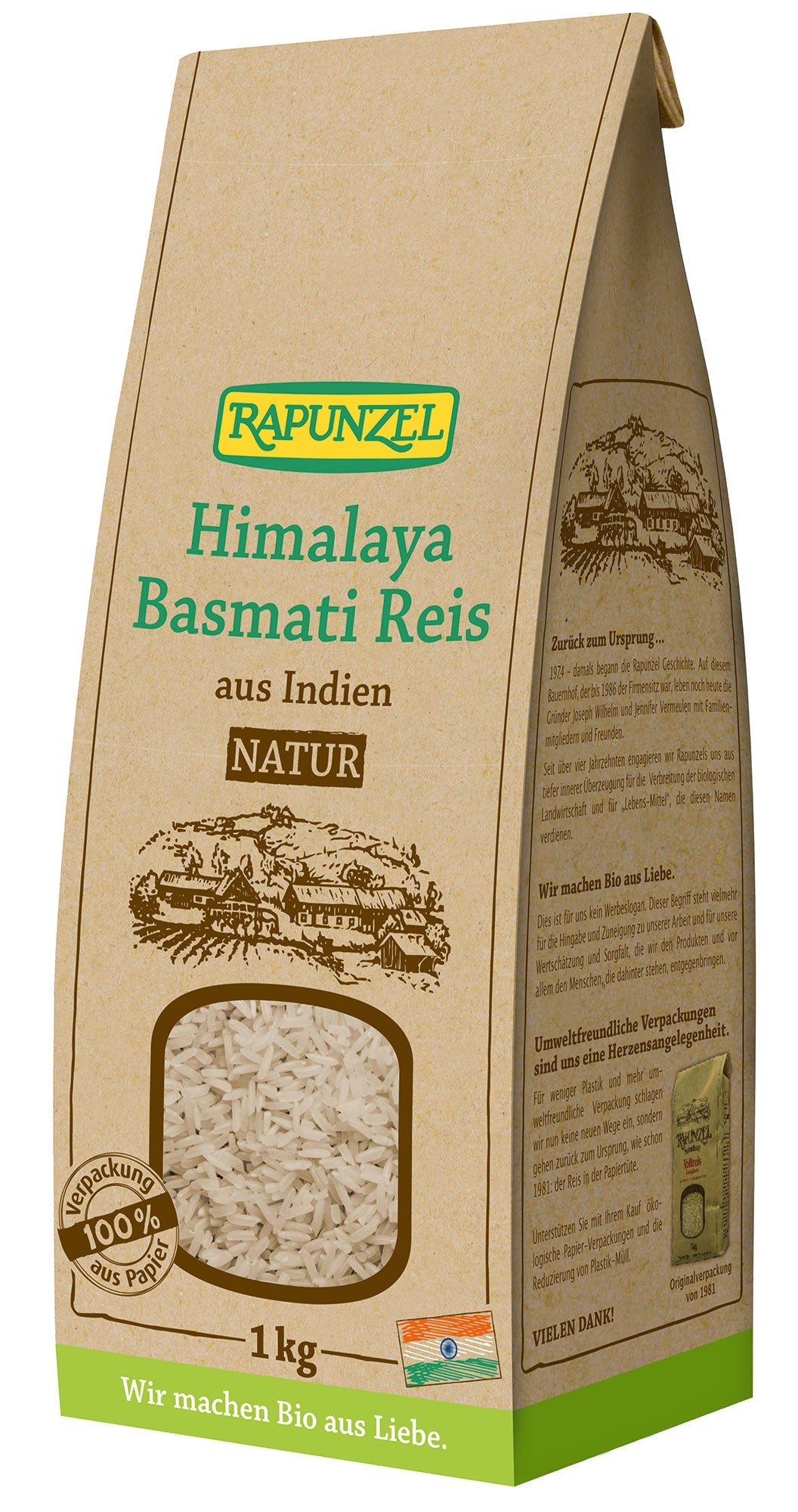 Bio Himalaya Basmati Reis natur, 1 kg