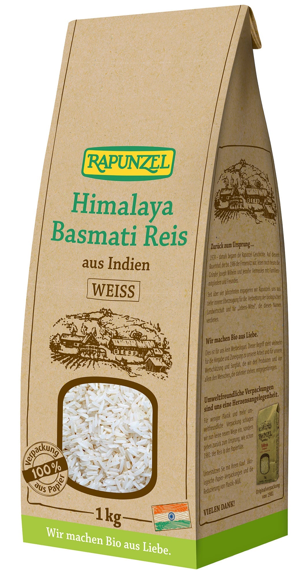 Bio Himalaya Basmati Reis weiß, 1 kg