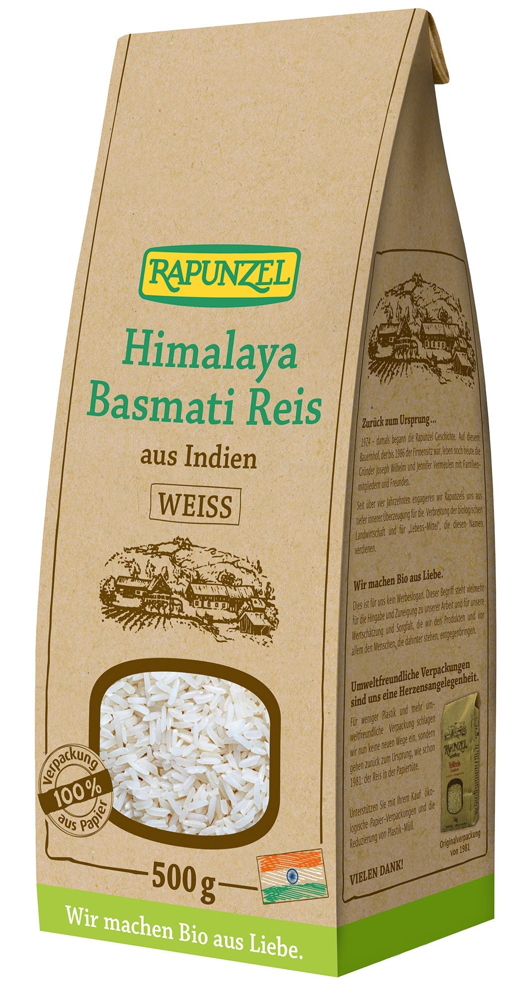Bio Himalaya Basmati Reis weiß, 500 g