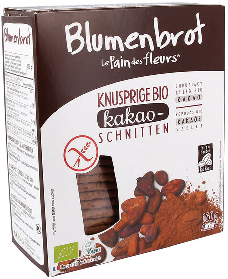 Bio Knusprige Kakao-Schnitten, glutenfrei, 160 g - All-Bio Naturkost