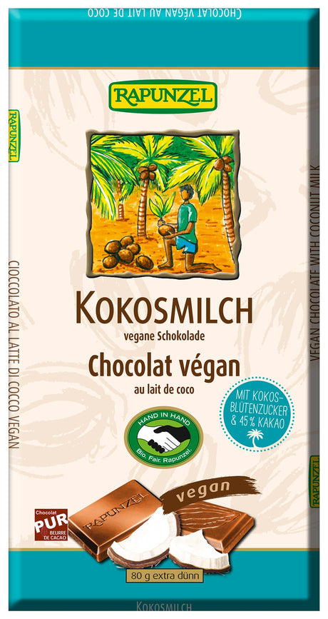 Bio Kokosmilch Schokolade, 80 g