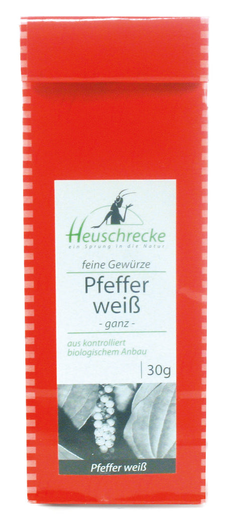 Bio Weißer Pfeffer (ganz), 30 g - YOGISHOP