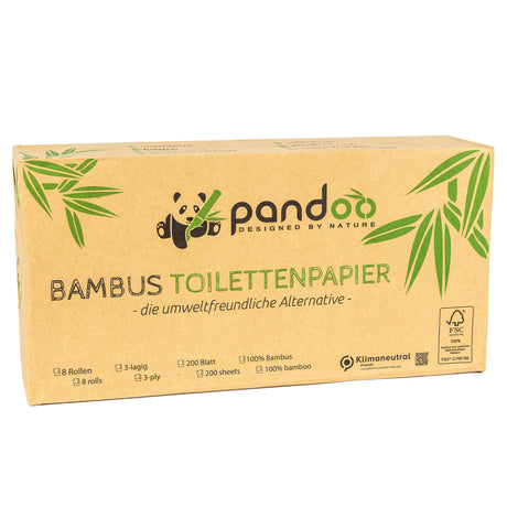 Bambus Toilettenpapier 3-lagig, 8 Rollen - YOGISHOP