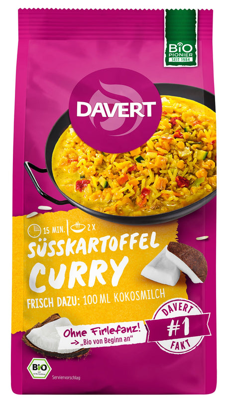 Bio Süßkartoffel-Curry mit roten Linsen, 170 g - All-Bio Naturkost