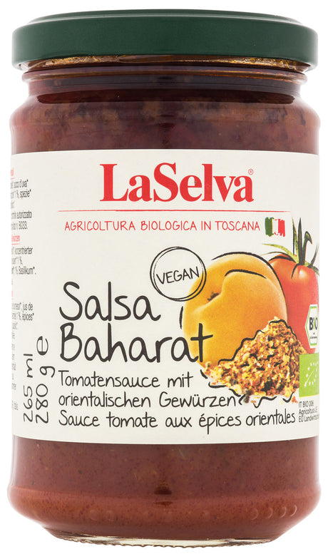 Bio Salsa Baharat, Tomatensauce mit orientalischen Gewürzen, 280 g - All-Bio Naturkost