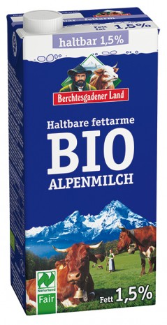 Haltbare Bio-Alpenmilch 1,5%, 1 l 