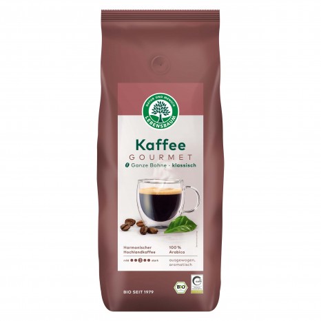 Bio Kaffee Gourmet klassisch ganze Bohne, 1 kg 
