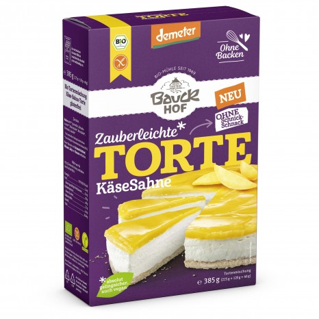 Bio Backmischung Käse Sahne Torte glutenfrei demeter, 385 g 
