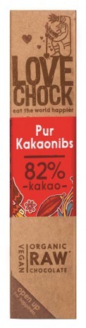 Bio Lovechock Riegel Pur-Kakaonibs, 40 g 